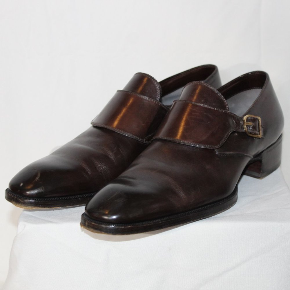 Tom Ford Dark-Brown Gianni Monk Strap Shoes (Used, Size US-11T)